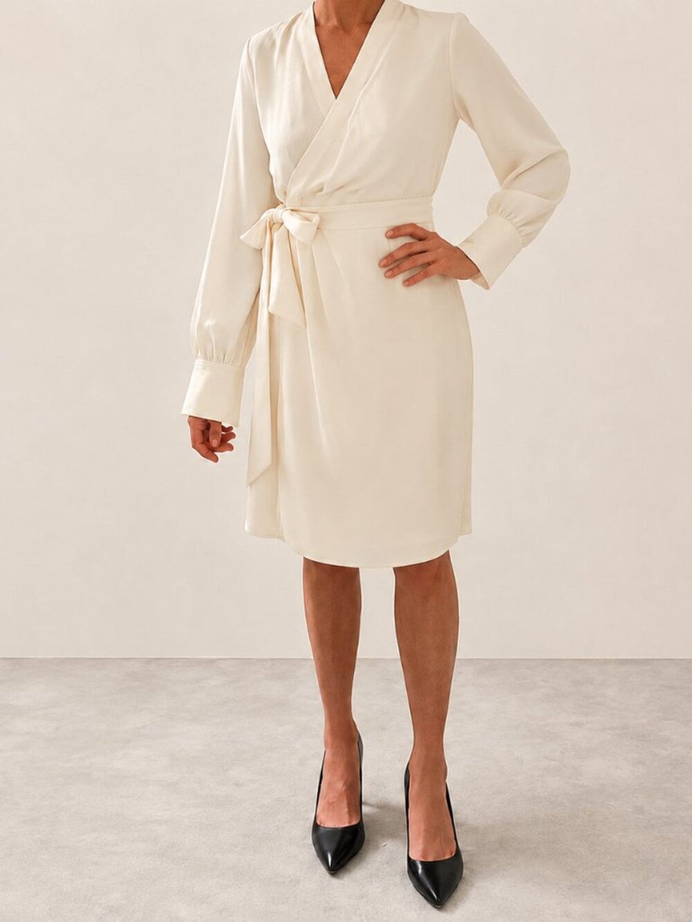 Cream Ralph Lauren Wrap Dress Size 0